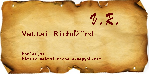 Vattai Richárd névjegykártya